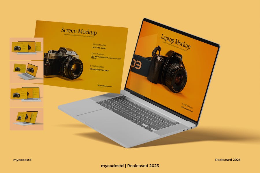 Banner image of Premium Laptop and Screen Mockup  Free Download