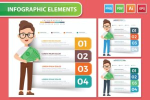 Banner image of Premium Businessman Infographic Design  Free Download