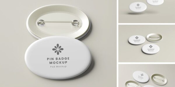 Banner image of Premium Pin Badge Mockup  Free Download