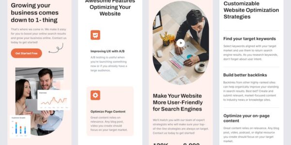 Banner image of Premium Coca SEO Agency Landing Page Responsive  Free Download