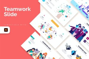 Banner image of Premium Business Teamwork Illustrator Infographics  Free Download