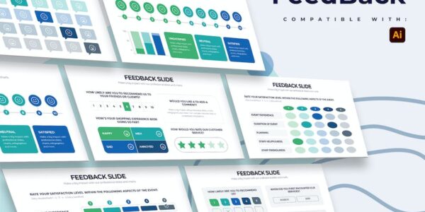 Banner image of Premium Business Feedback Slides Illustrator Infographics  Free Download