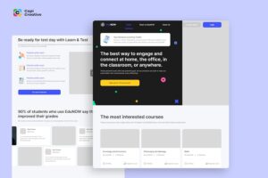 Banner image of Premium Edunow Landingpage Website UI Design Concept  Free Download