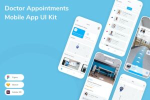 Banner image of Premium Doctor Appointments Mobile App UI Kit  Free Download