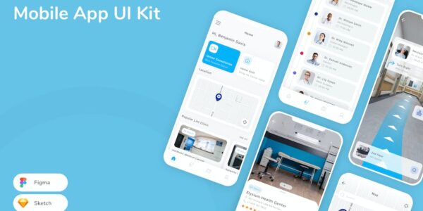 Banner image of Premium Doctor Appointments Mobile App UI Kit  Free Download