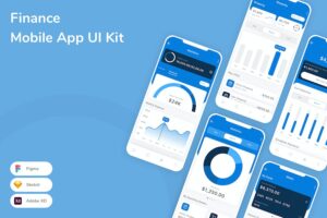 Banner image of Premium Finance Mobile App UI Kit  Free Download