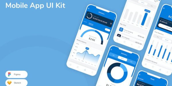 Banner image of Premium Finance Mobile App UI Kit  Free Download