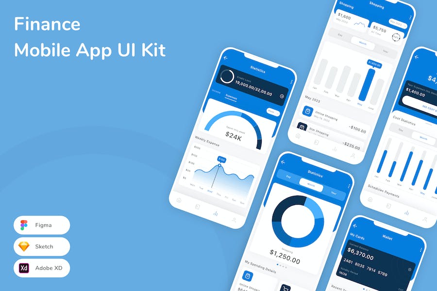 Banner image of Premium Finance Mobile App UI Kit  Free Download