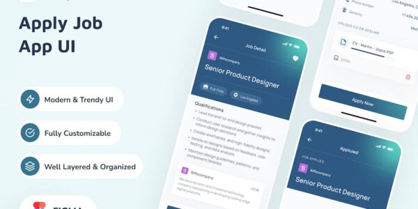 Banner image of Premium Jorry - Apply Job App UI  Free Download