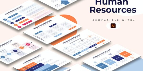 Banner image of Premium Business Human Resources Illustrator Infographics  Free Download