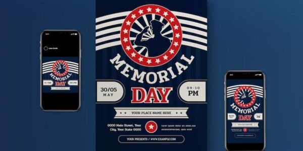Banner image of Premium Memorial Day Flyer Set  Free Download