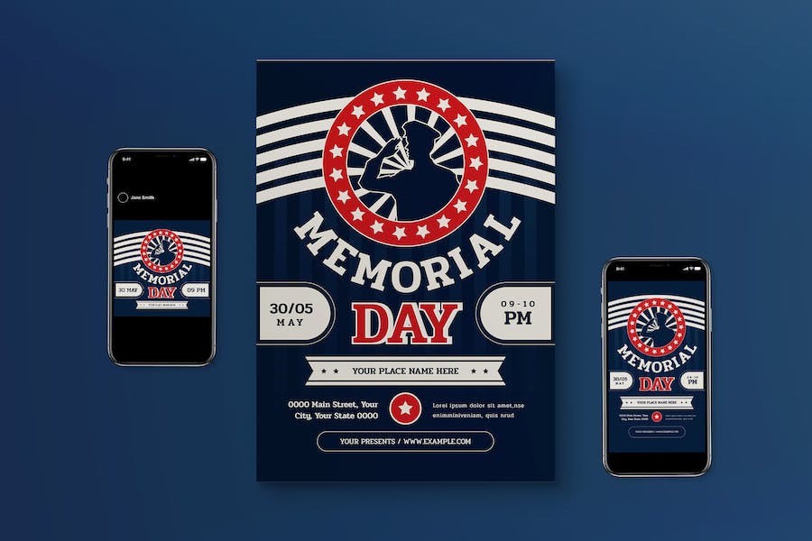 Banner image of Premium Memorial Day Flyer Set  Free Download