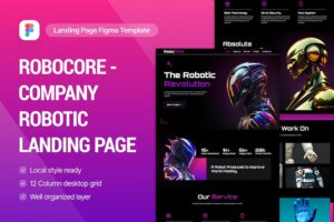 Banner image of Premium Robocore â Robotic Landing Page  Free Download