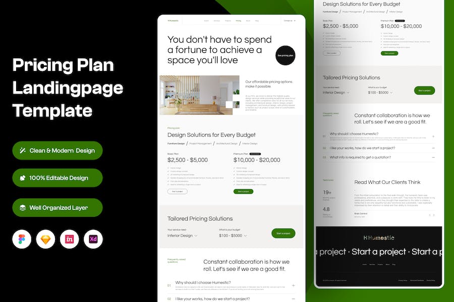 Banner image of Premium Pricing Plan Landing Page  Free Download