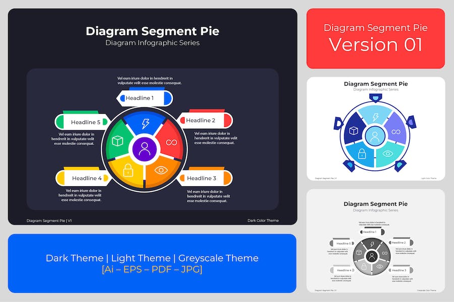 Banner image of Premium Diagram Segment Pie v1  Free Download