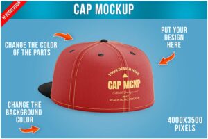 Banner image of Premium Snapback Cap Mockup Template  Free Download