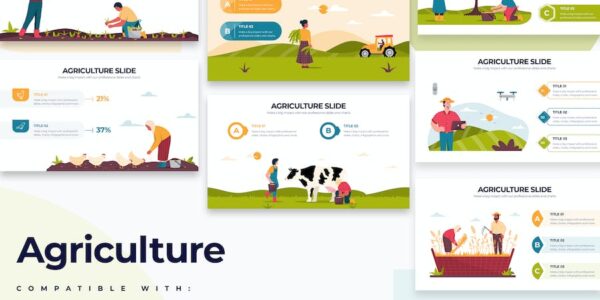 Banner image of Premium Business Agriculture Illustrator Infographics  Free Download