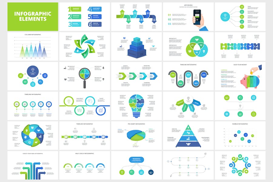 Banner image of Premium Marketing Infographics Elements Set  Free Download