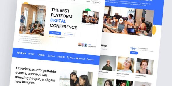 Banner image of Premium Coca Event Conference Landing Page  Free Download
