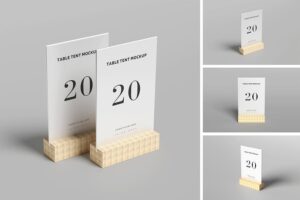 Banner image of Premium Table Tent Mockup  Free Download