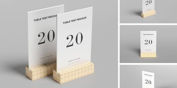Banner image of Premium Table Tent Mockup  Free Download