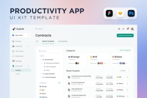 Banner image of Premium Task Management Contract Document Dashboard  Free Download