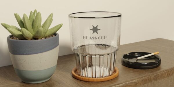 Banner image of Premium Glass Cup Mockup  Free Download