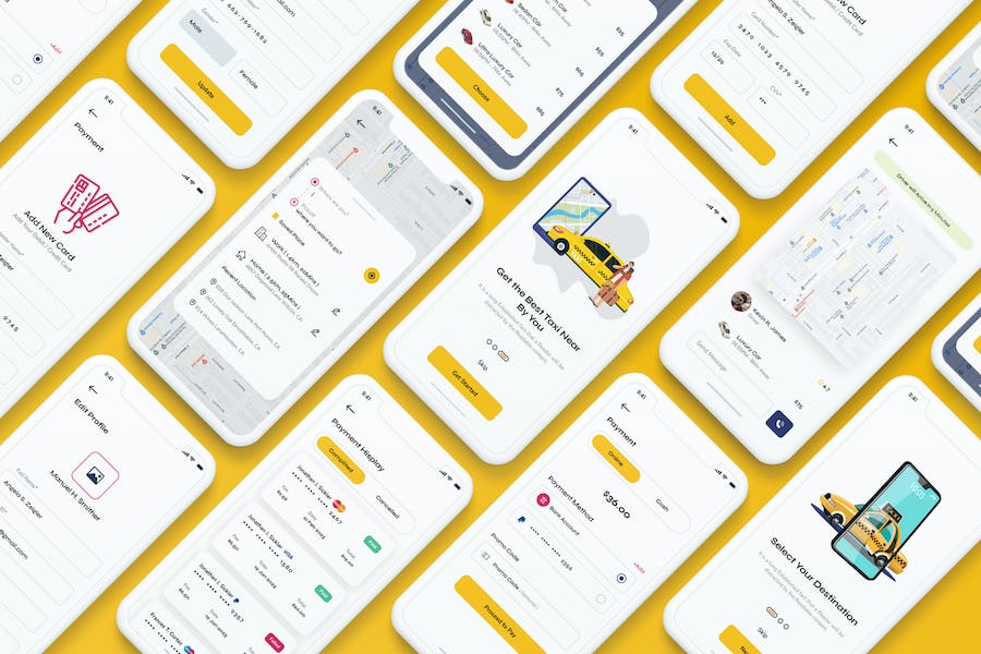 Banner image of Premium Cabotax - Taxi Booking Mobile App UI Kit  Free Download