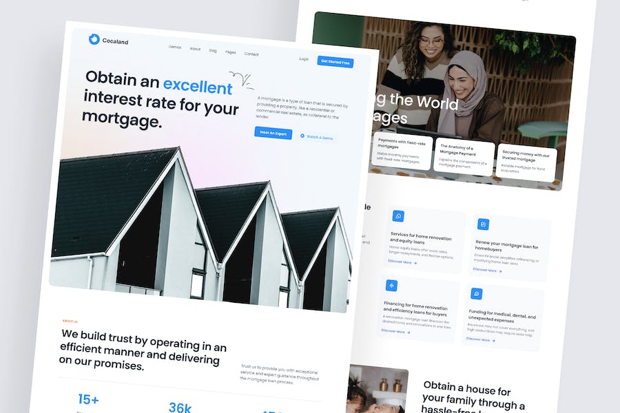 Banner image of Premium Cocaland Mortgage Agent Landing Page  Free Download