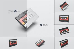 Banner image of Premium Vintage Cassette Tape Mockups PSD  Free Download