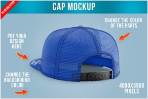 Banner image of Premium Snapback Truck Hat Mockup Template  Free Download