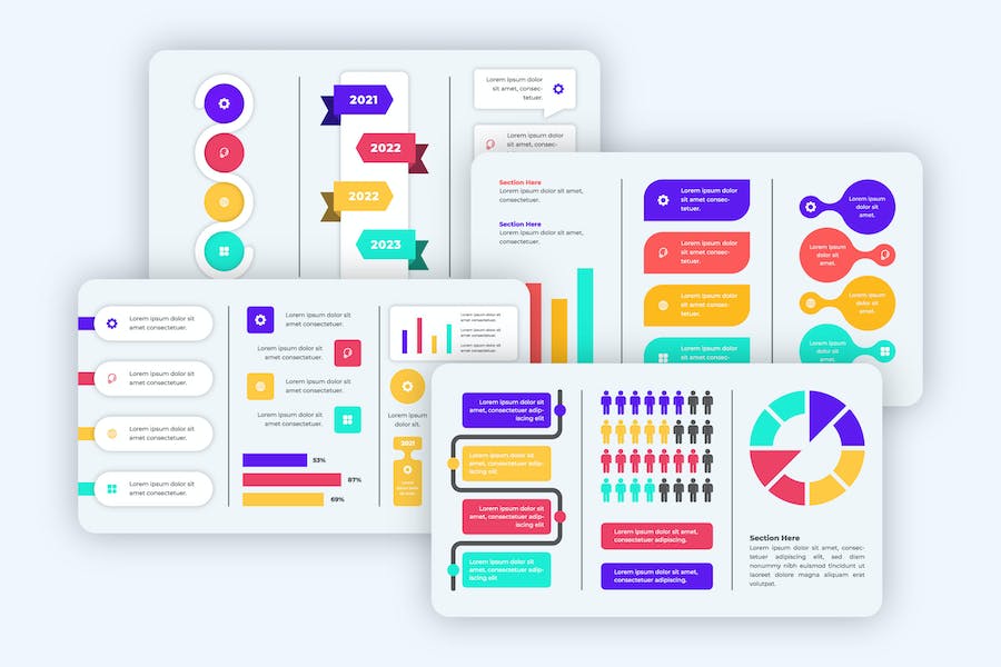 Banner image of Premium Infographics Set Template  Free Download