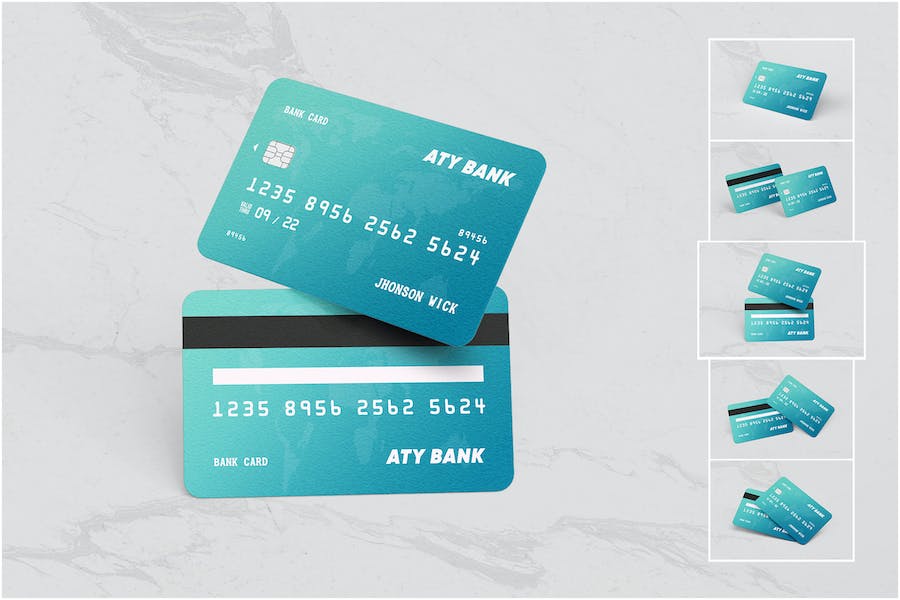 Banner image of Premium Plastic Credit & Debit Bank Card PSD Mockups  Free Download