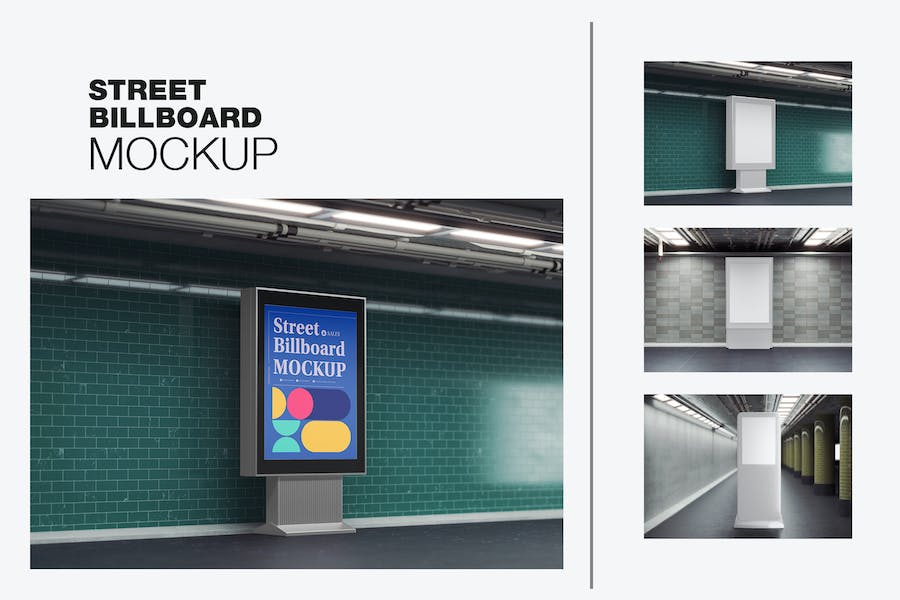 Banner image of Premium Subway Billboard Advertisement Scene Mockup  Free Download