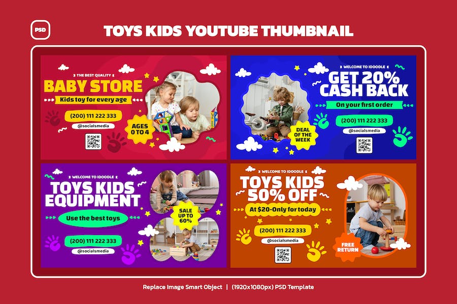 Banner image of Premium Toys Kids Youtube Thumbnail  Free Download