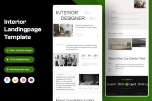 Banner image of Premium Interior Landing Page  Free Download