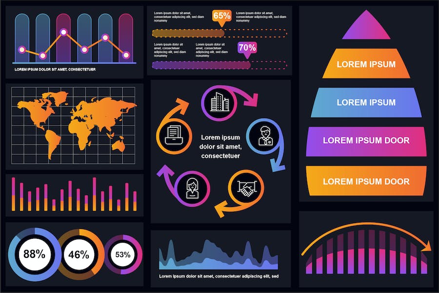 Banner image of Premium Set of Infographics  Free Download