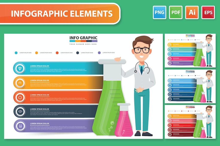 Banner image of Premium Doctor Infographic Design  Free Download