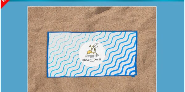 Banner image of Premium Rectangular Beach Towel Mockup  Free Download