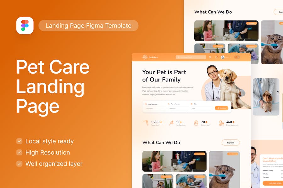 Banner image of Premium PetPalace - Pet Care and Animal Services Figma UI  Free Download