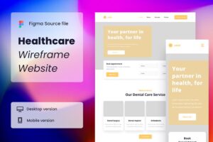 Banner image of Premium Healthcare Wireframe Website  Free Download