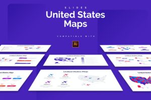 Banner image of Premium Business United States Map Illustrator Infographic  Free Download