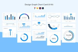 Banner image of Premium Design Graph Chart Card UI Kit  Free Download