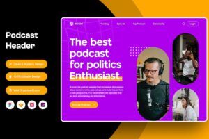 Banner image of Premium Podcast Hero Header Image  Free Download