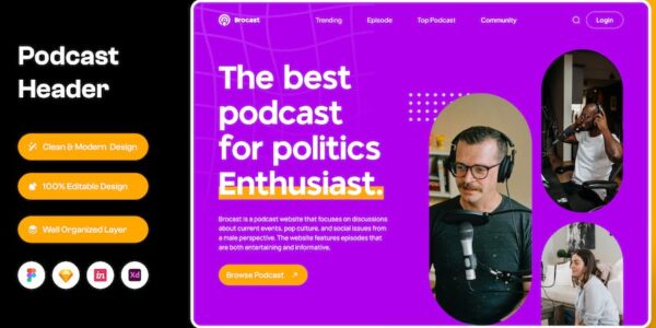Banner image of Premium Podcast Hero Header Image  Free Download
