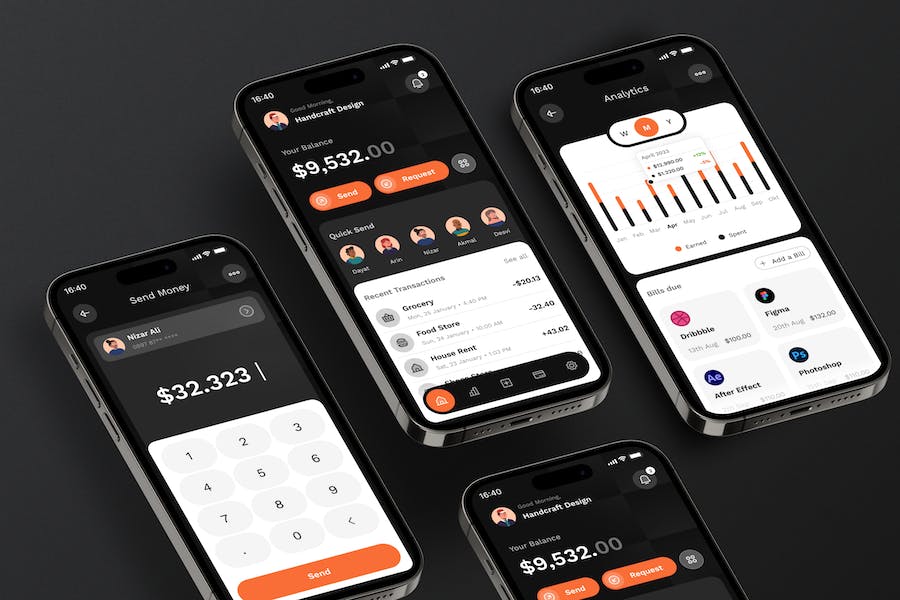 Banner image of Premium The Finance Mobile App UI Kit  Free Download