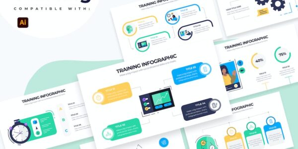 Banner image of Premium Business Training Illustrator Infographics  Free Download