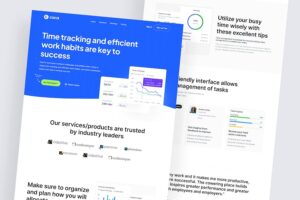 Banner image of Premium Coca Time Tracking Landing Page  Free Download