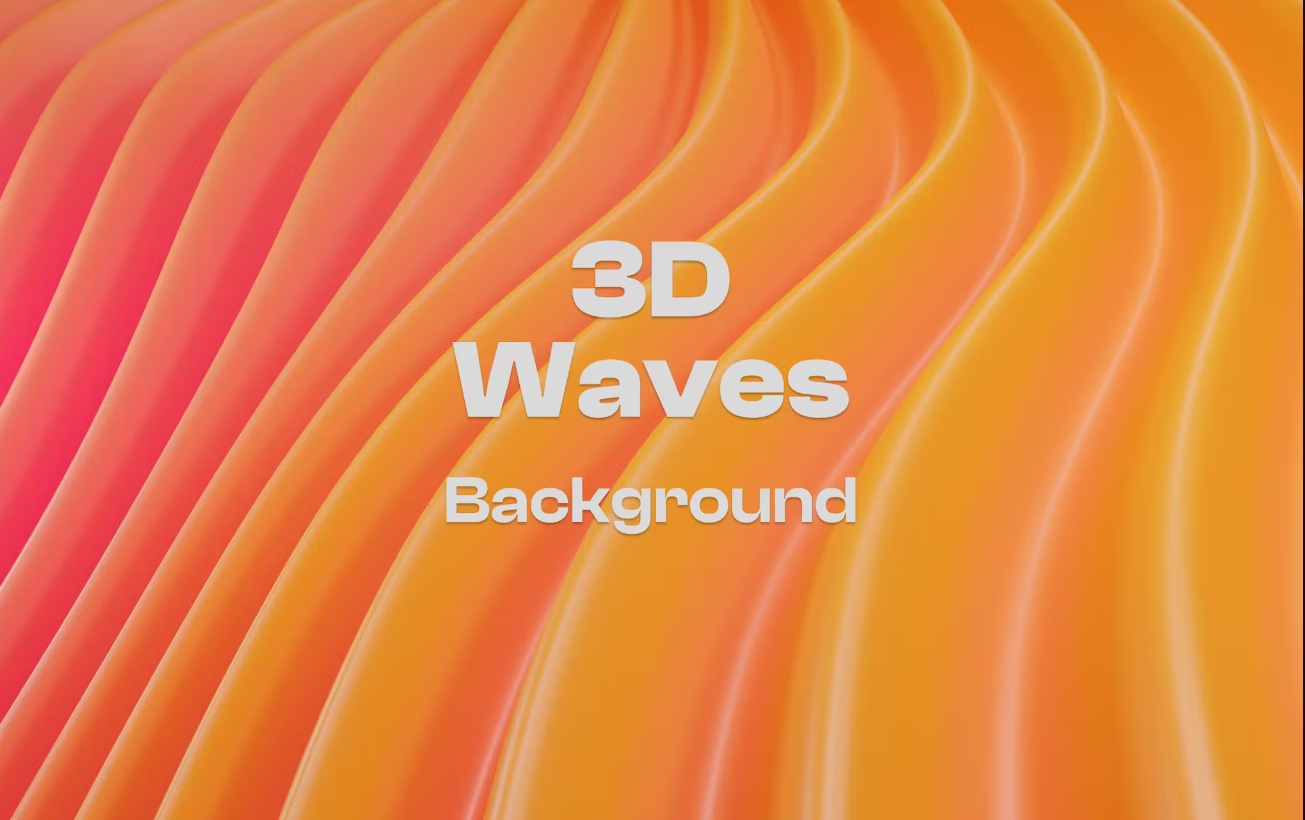 Premium 3D Modern Gradient Waves Background Free Download