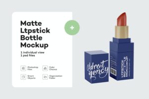 Banner image of Premium Glossy Lipstick Mockup  Free Download